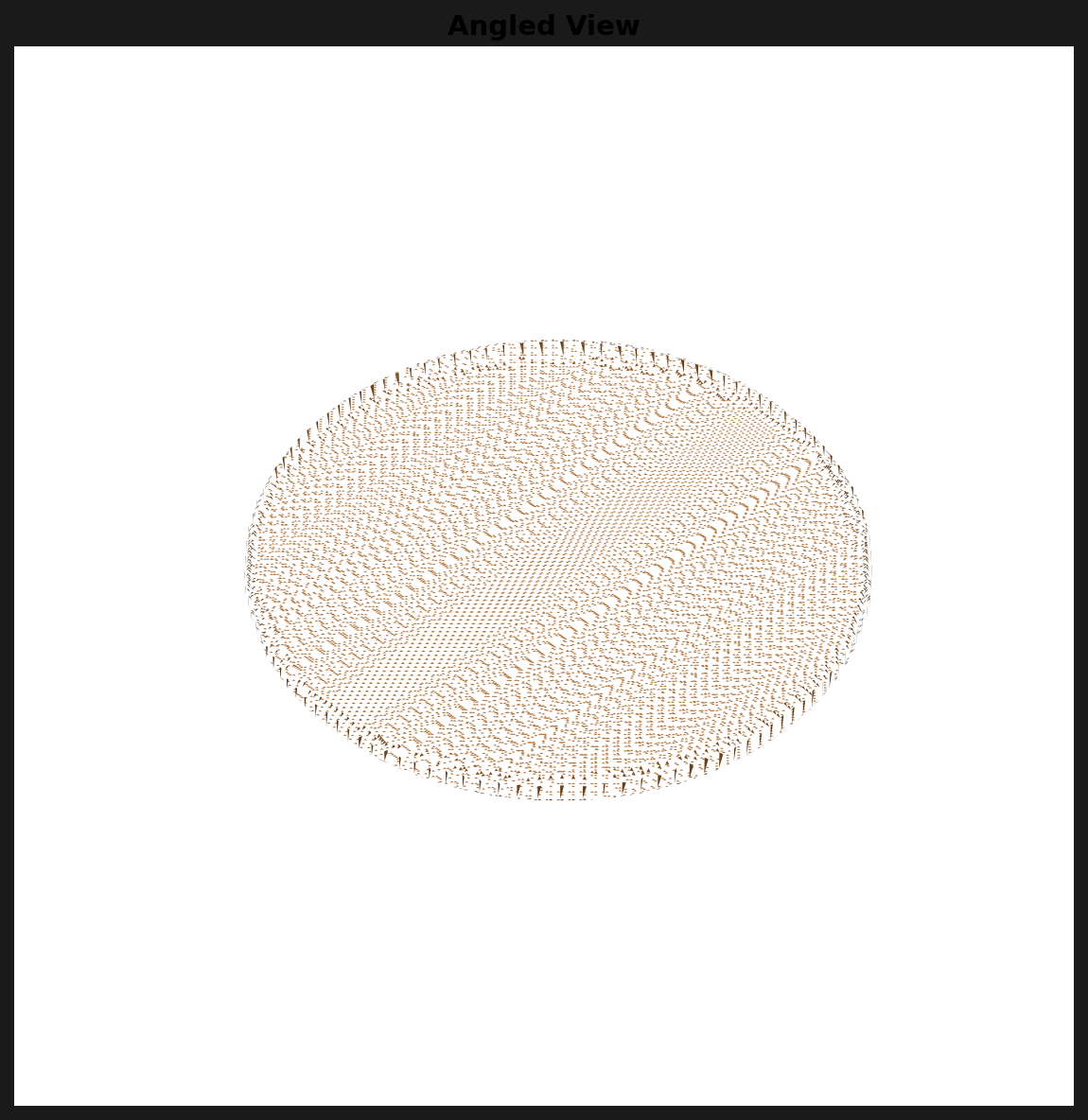 3D render, angled view